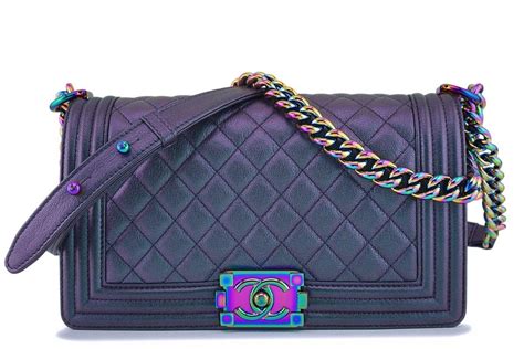 chanel boy bag purple|chanel boyfriend bag.